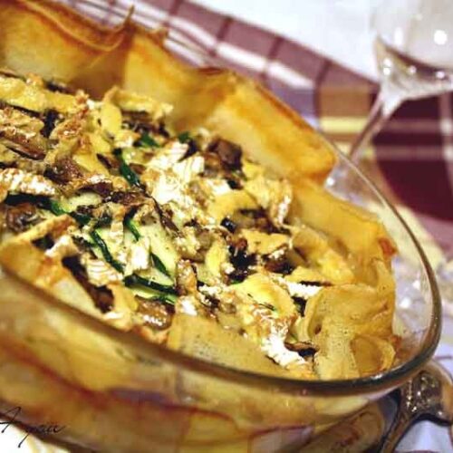 tarte croustillante courgette et camembert