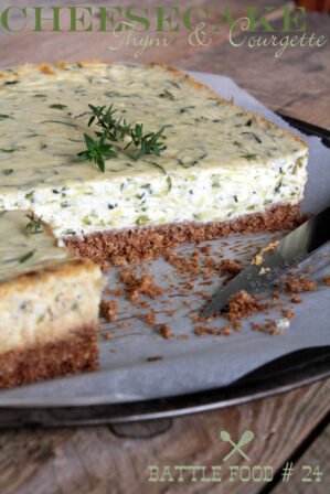 Cheesecake courgette et thym