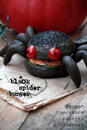 Black spider burger