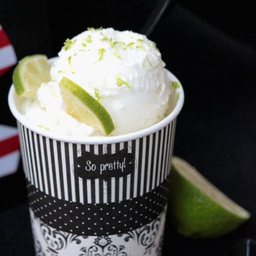 frozen yogurt au citron vert
