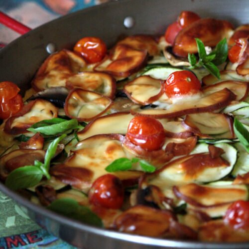 pizza de polenta à la courgette