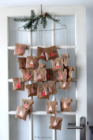 Calendrier de l'Avent en papier recyclé