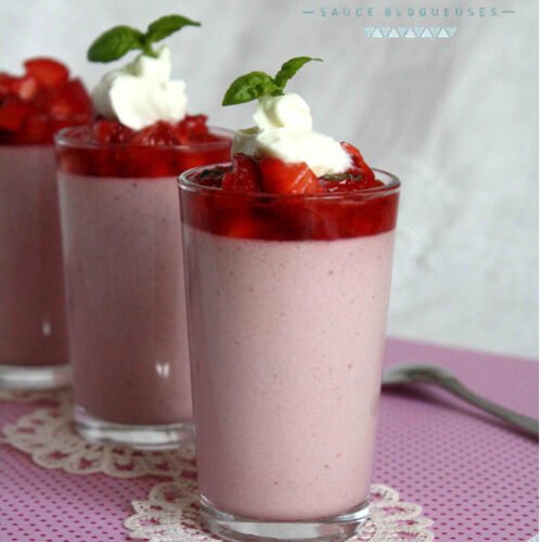 panna cotta à la fraise