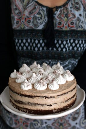 Layer cake chocolat café