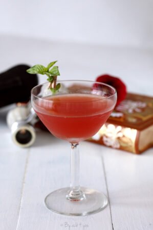 Cocktail au calvados, thé noir et pastèque