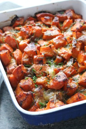 gratin potimarron morbier pancetta