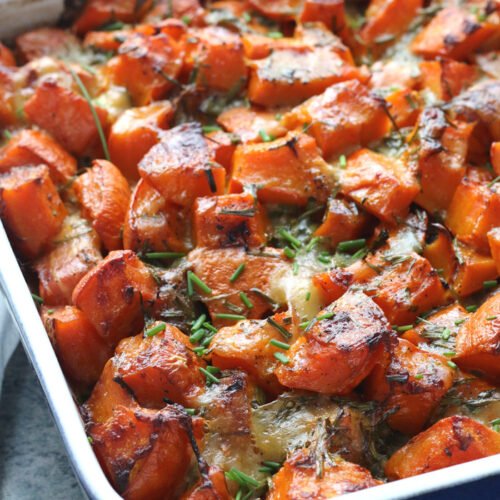 gratin potimarron morbier pancetta