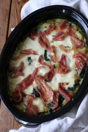 Gratin de gnocchi aux épinards