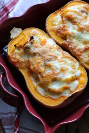 Courge Butternut farcie aux châtaignes