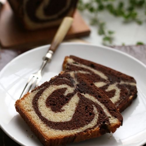 Gâteau marbré façon cake