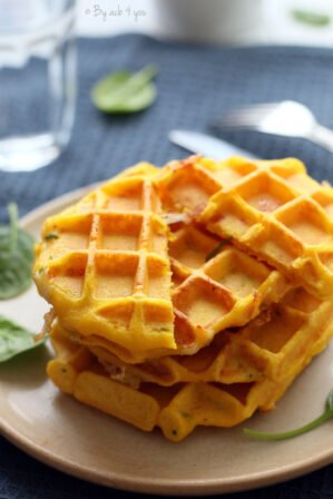 gaufre à la mozzarella et potimarron