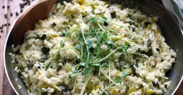 Risotto aux poireaux vegan