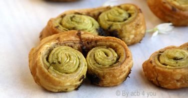 Palmier au pesto vert