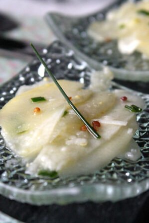 Carpaccio d’asperges au parmesan