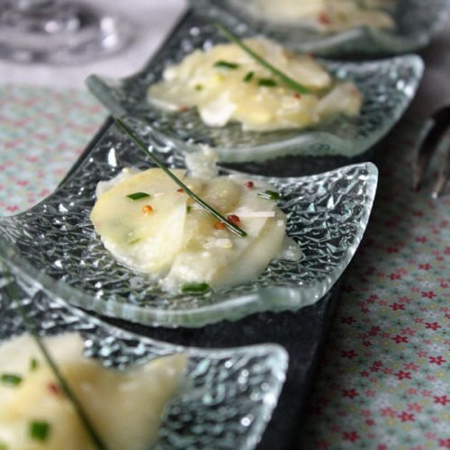 Carpaccio d’asperges blanches au parmesan