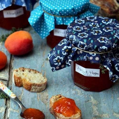 Confiture abricots et thym