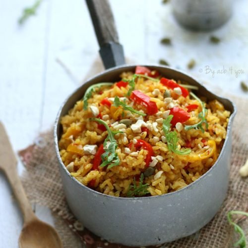 Riz coco poivron et noix de cajou