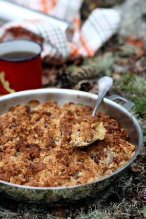 Crumble noisette pomme et poire