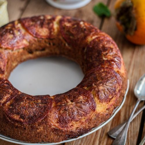 Gâteau aux amandes et aux kakis