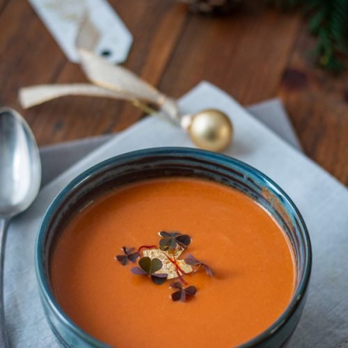 Soupe veloutée aux crevettes