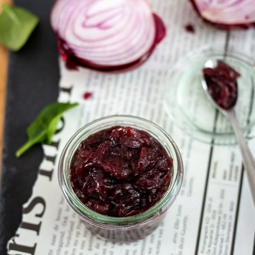 Compotée d'oignons rouges