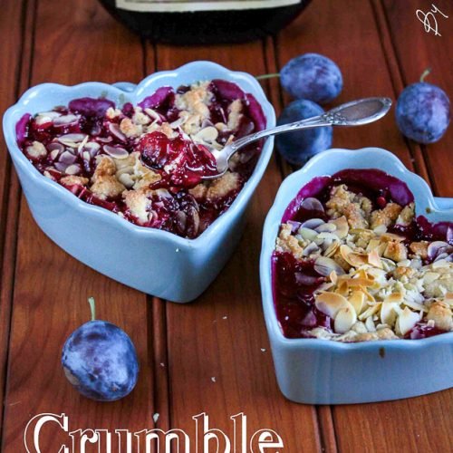 Crumble prunes et amandes