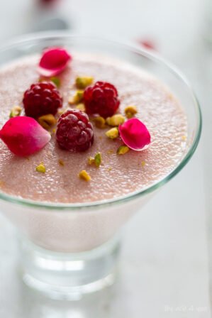 Semoule au lait, fleur d’oranger pour octobre rose