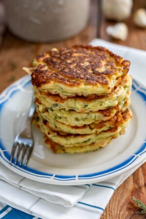 Pancakes courgette et mozzarella