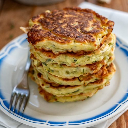 Pancakes courgette et mozzarella