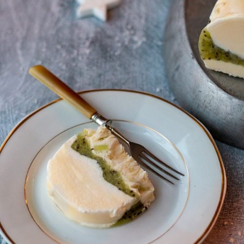 Bûche glacée kiwi basilic