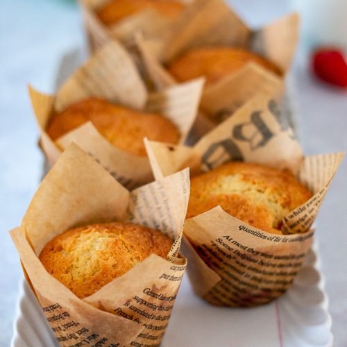 Muffins aux fraises