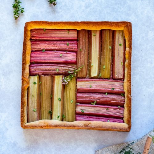 tarte rhubarbe thym