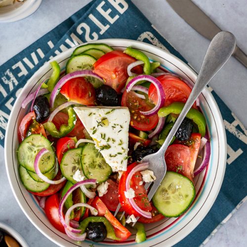 Salade grecque, Recette
