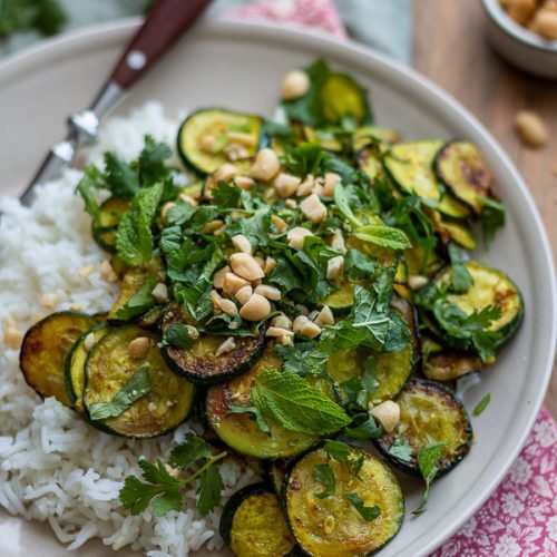 courgettes curry, coco et coriandre