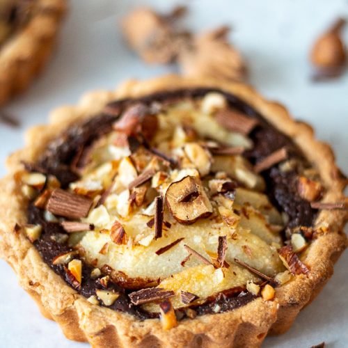tartelettes noisette poire chocolat