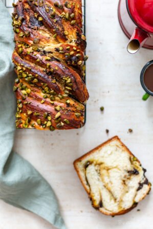 brioche babka pistache et pépites de chocolat
