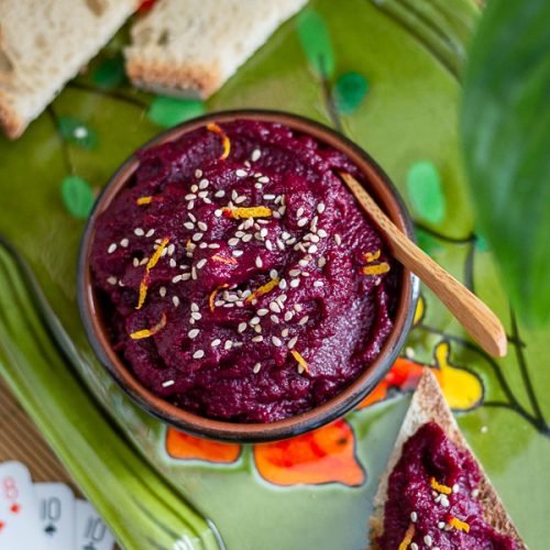 dip de betterave à l'orange facile pour l'apéro