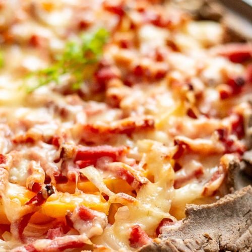 Tarte courge, comté et bacon