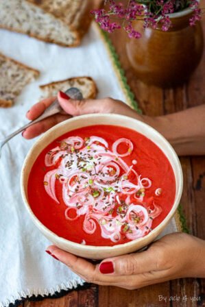 velouté de betterave et carotte