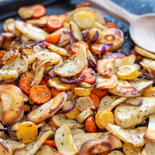 légumes racines rôtis aux épices du Levant