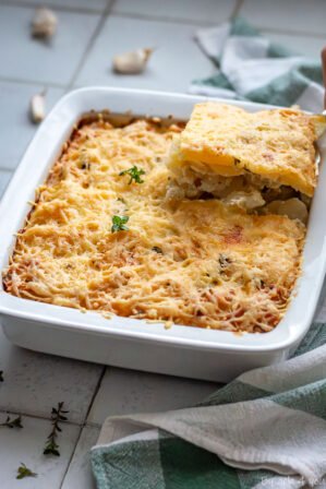 gratin d'héliantis, pommes de terre et thym