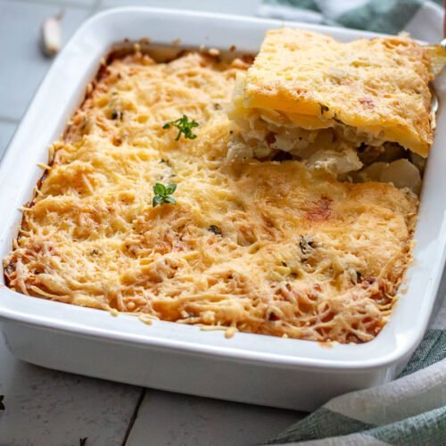 gratin d'héliantis, pommes de terre et thym