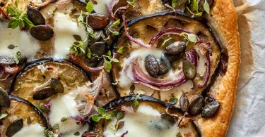 tarte aubergine mozzarella