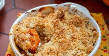 Crumble abricot amande vegan